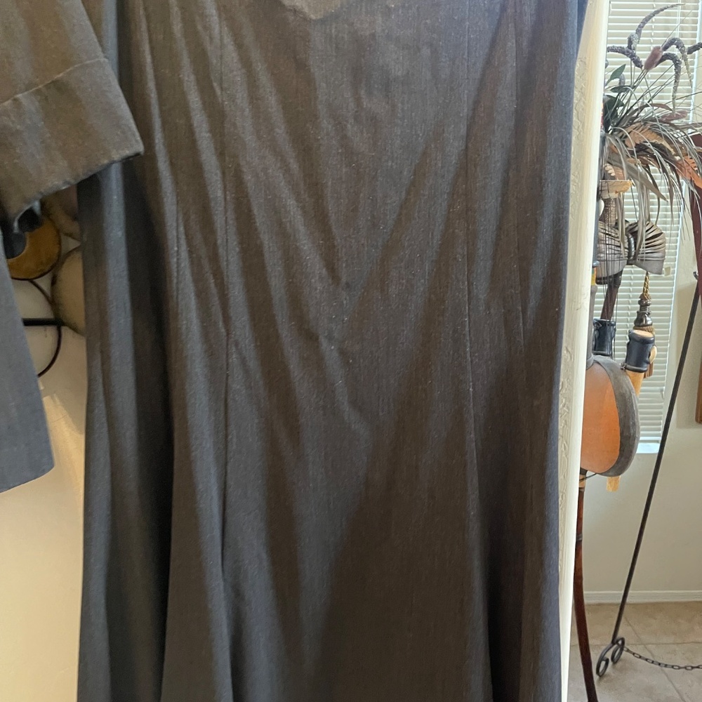 VINTAGE Hard to find Lane Bryant 2 piece Dark Gray Maxi Skirt Suit 18 - Picture 3 of 15